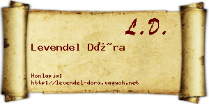 Levendel Dóra névjegykártya
