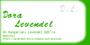 dora levendel business card